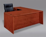 Cherryman Amber 71"w Executive L Desk with 48" w Return with Full Height Pedestals