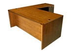 Cherryman 60" Desk with Return and 2 Full Pedestals (B/B/F, F/F) Cherryman Amber 30 X 60 L Desk