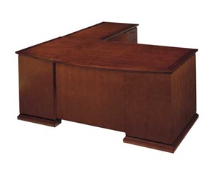 Cherryman Emerald 84" Executive Bow Front L Desk - 410N