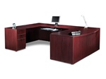 Offices to Go - 71" Executive Bow Top Computer Corner "U" Desk