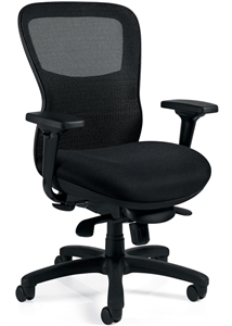 Offices to Go Mesh Back Leather Executive Chair - 11668B