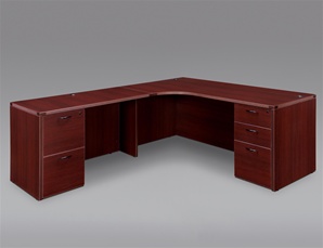 Cherryman Amber Computer Corner Desk 6 x 6 (B/B/F, F/F)